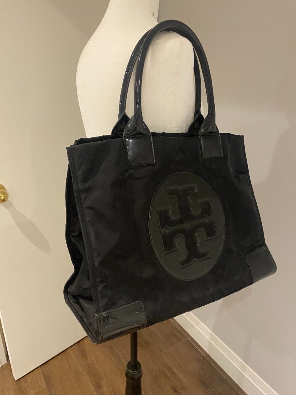 Tory Burch Ella Nylon/ Patent Tote